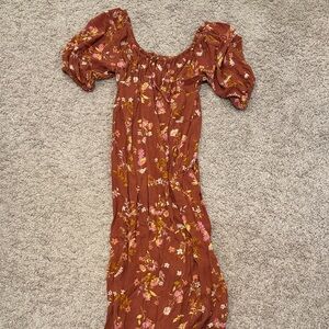Billabong Floral Puff Sleeve Dress
